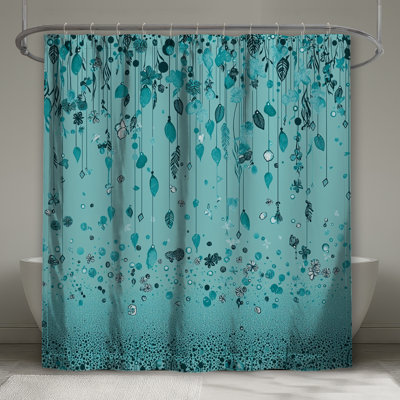 Rideau de douche floral - Boho bohémien