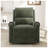 Green Chenille Massage Recliner Chair - Swivel Rocker Recliner with 8 Massage Modes, 270° Rotation and Side Storage Pocket - Nursery Recliner for Living Room, Bedroom & Nursery