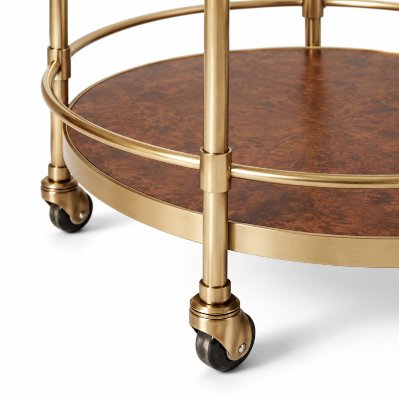 Wood and Metal Bar Cart
