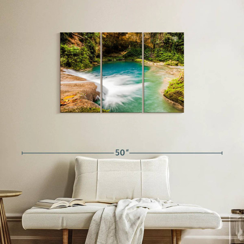 Alvord Blue Hole Waterfall, 24" H x 38" W