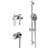 All Metal Diverter Tub Spout, 6 Settings Hand Held Shower , Adjustable Slide Bar, Chrome