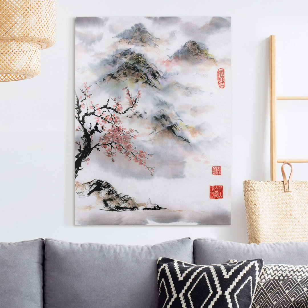 Leinwandbild Japanische Aquarell