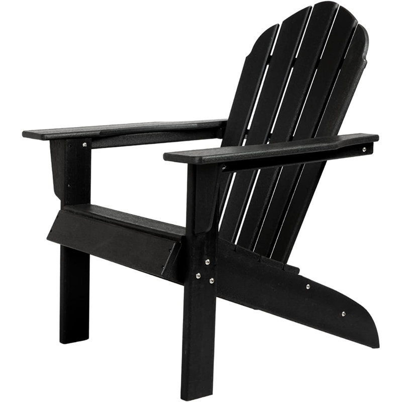 Chaise Adirondack 32 po en plastique robuste, Noir