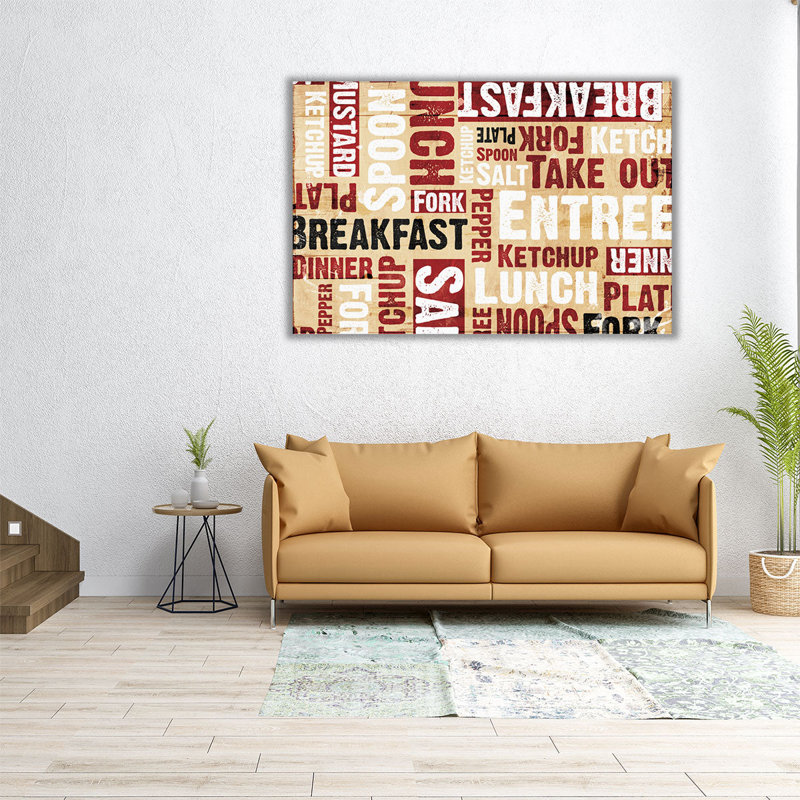 Breakfast Lunch - Canvas Print Wall Art, 20" H x 30" W