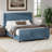 50.7'' High Headboard Corduroy Upholstered Bed Frame With Vertical Stripe Wingback And High Footboard No Box Spring Needed-105504221-105504224
