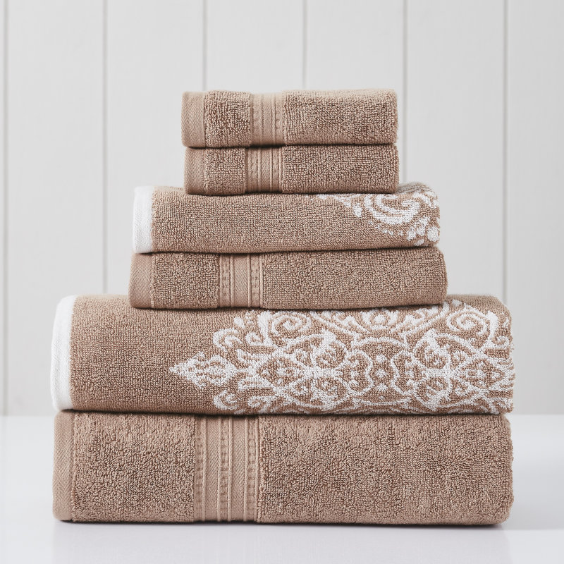 Tuscany Cotton 6-Piece Jacquard Bath Towel Set