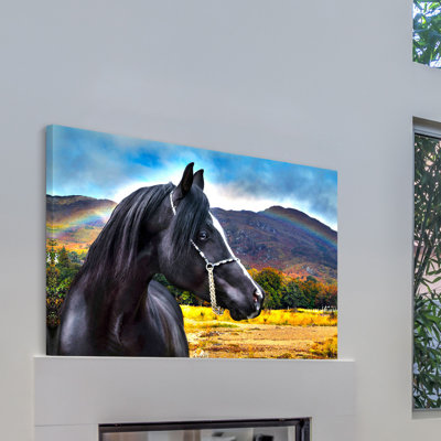 Rainbow 1 Piece Wrapped Canvas Wall Art