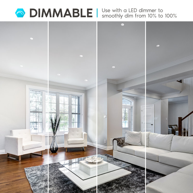 3" Gimbal Selectable CCT New Construction LED Canless Recessed Lighting Kit