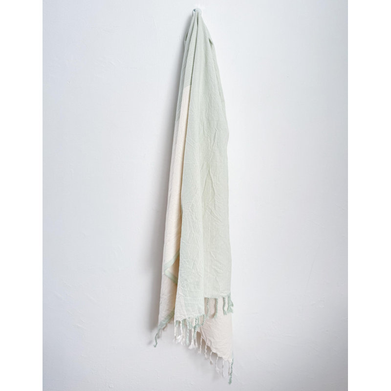 Serviette de ton ivoire sauge