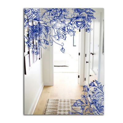 Vintage Flowers 8 - Printed Traditional Bathroom Mirror