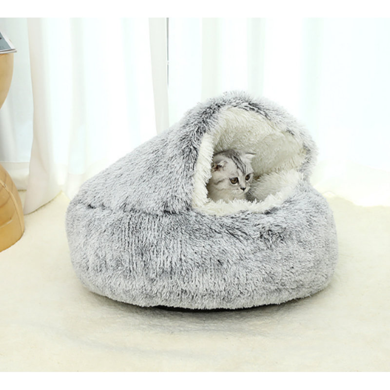 Lit pour chat d'hiver chaud et moelleux, Brun, L 23,6 po x l 16 po