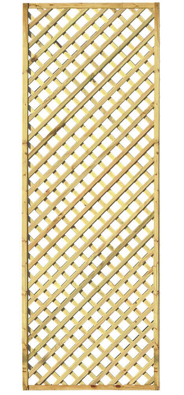 Bryann 183cm W Wood Lattice Panel Trellis, 60cm H x 183cm W x 30cm D