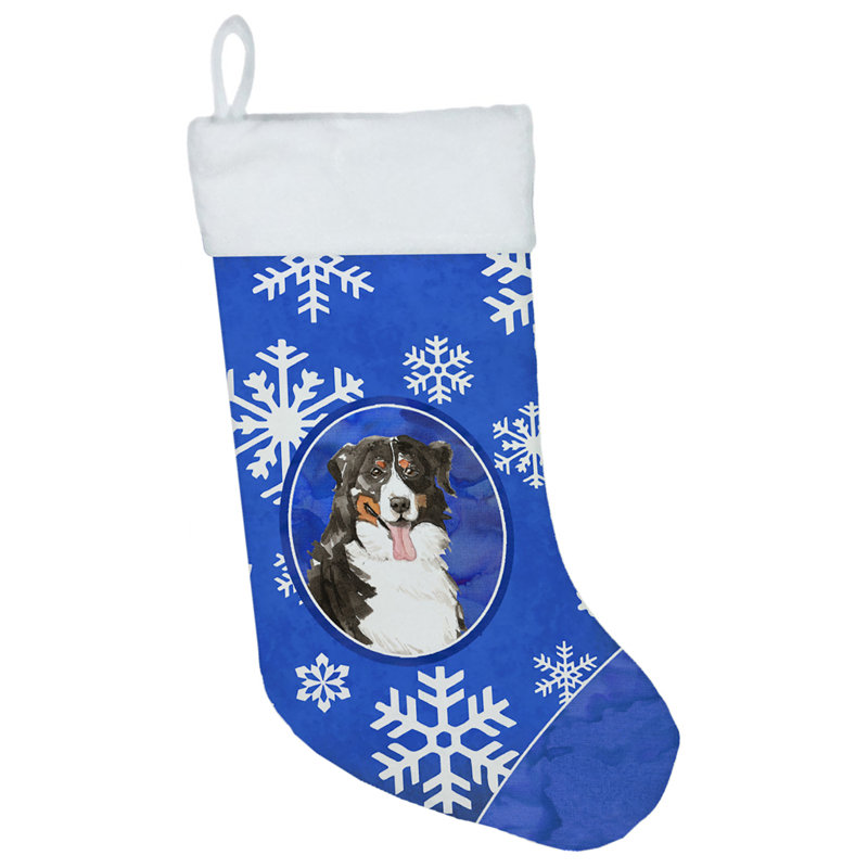 Chaussette de noël winter flocons de noël, Bouvier bernois
