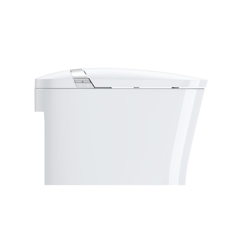Transolid Azalea 1-Piece 1.45/1.08 GPF Dual Flush Elongated Smart Bidet Toilet With Sensor, White