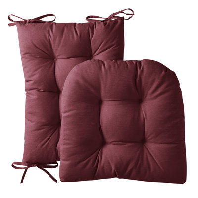 Rocking Chair Cushion 2 Piece Tufted Non Slip Set of Upper and Lower Cushions by Ebern Designs