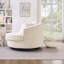 Fauteuil pivotant à 360 °, chaise longue moderne en velours côtelé pour le salon-129420540