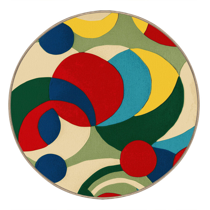 Vivid Wiggle Rug, Round 4'