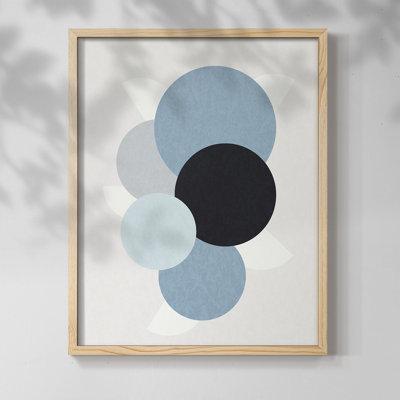 Shapely Blues II Framed Print - Solid Wood