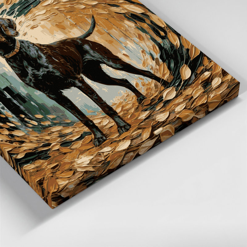 Dogs German Wirehaired Pointer, art mural sur toile brune, H 12 po x l 18 po