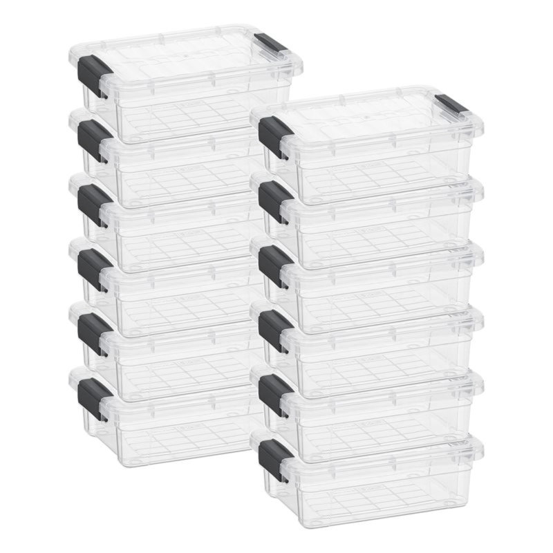 Boîtes de rangement transparentes avec couvercles Superio, H 30 po x l 8 po x P 5,5 po, 10