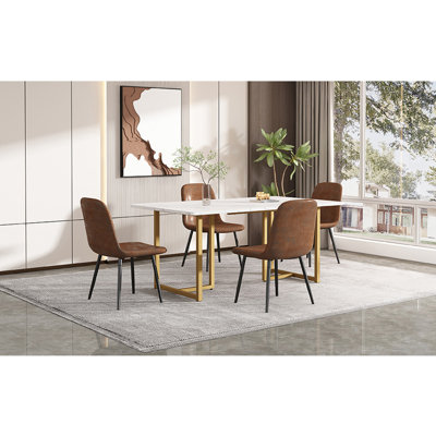 Bronislaw Metal Base Dining Table