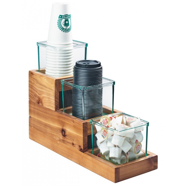 Cal-Mil Madera Coffee Accessory And Condiment Storage