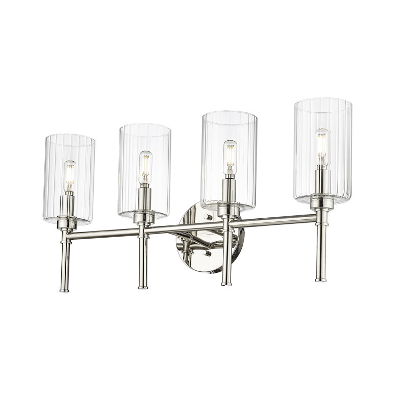Meuble-lavabo 4 lumières Breakwater Bay Adjuto, Nickel poli