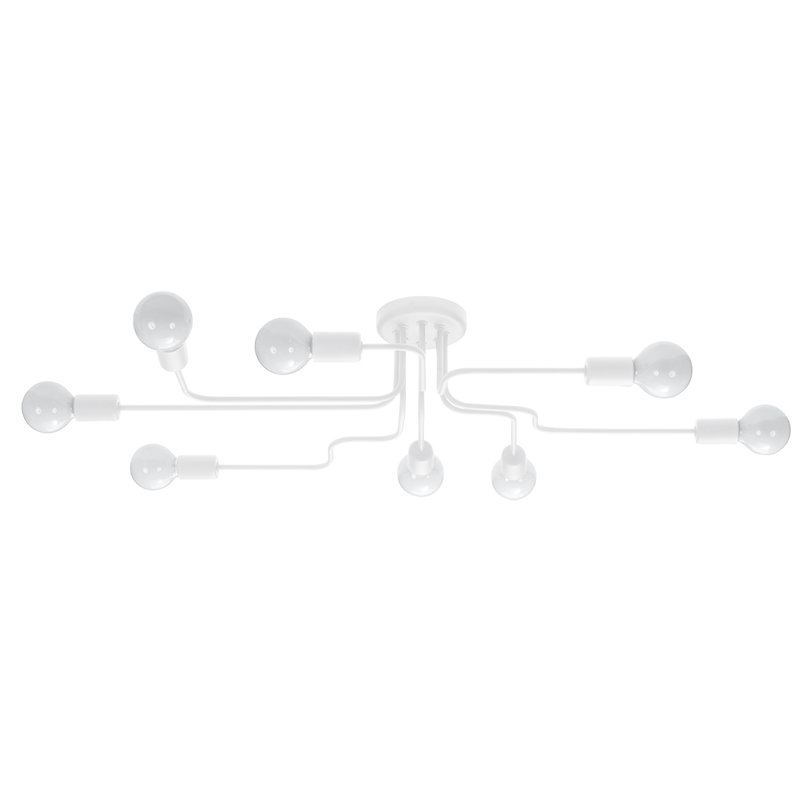 Chandelier VECTOR , 15.5cm H x 56cm W x 103cm D, White, 8 Lights
