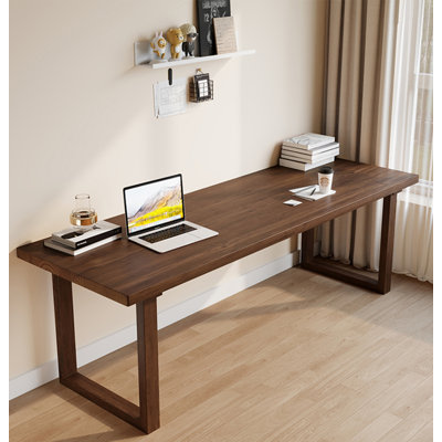 78.74" Brown Rectangular Solid Wood desks