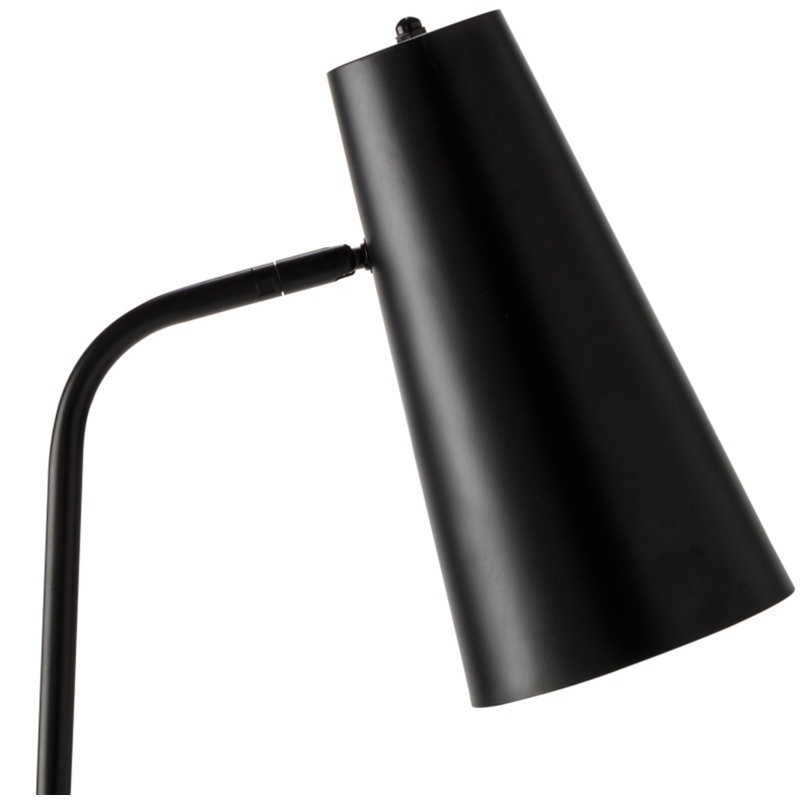 Lampe sur pied arquée 66 po Kelt, Noir