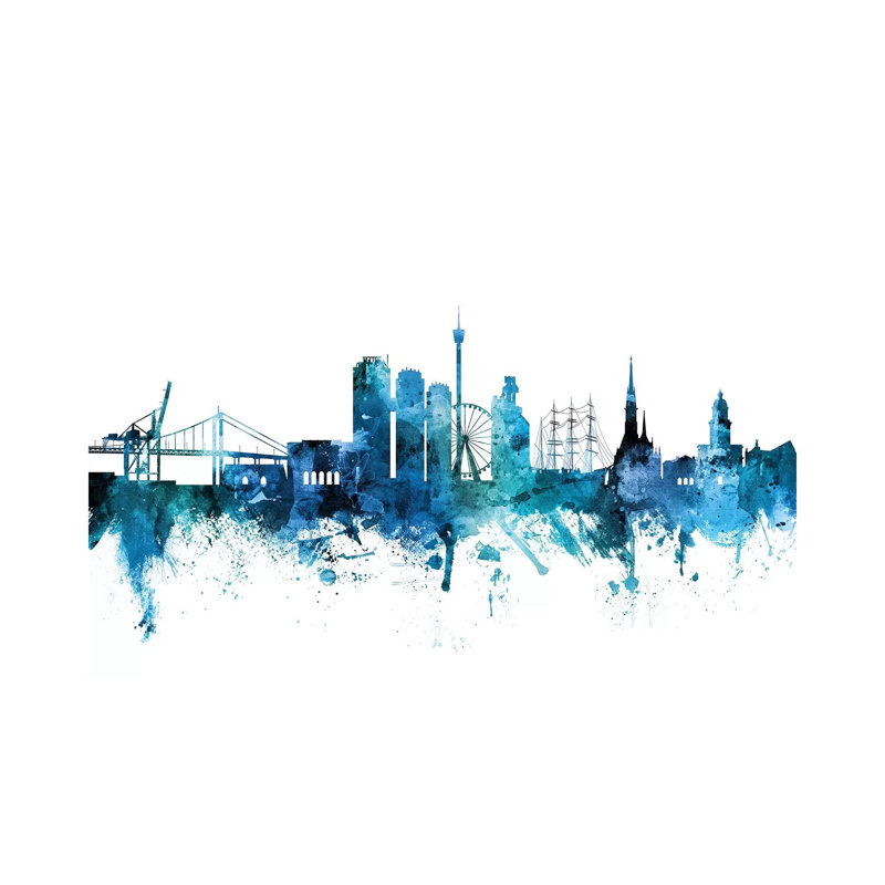 Gothenburg, Sweden Skyline by Michael Tompsett - Wrapped Canvas Gallery-Wrapped Canvas Giclée, 20.32 cm H x 30.48 cm W