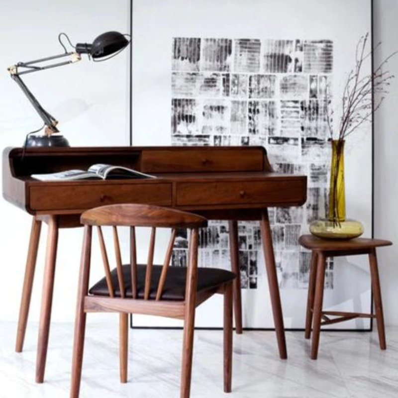 Solid Wood Base Writing Desk