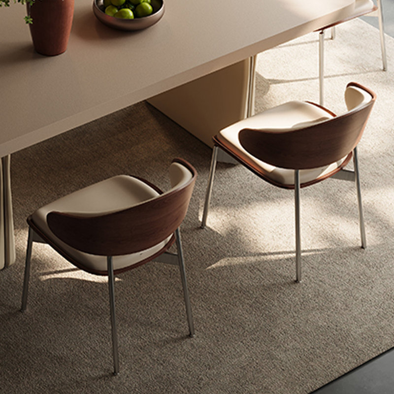Modern Simple Large Rock Slab Dining Table Set, 29.52"H x 94.48"L x 31.49"W