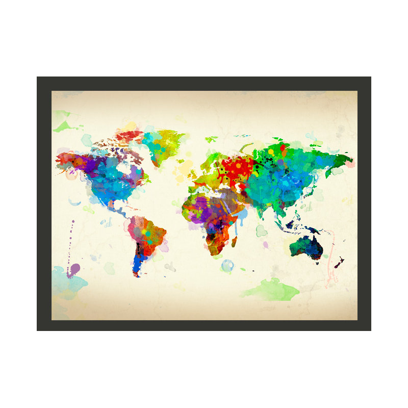 World Wallpaper Mural, 250 cm L x 193 cm W, Beige
