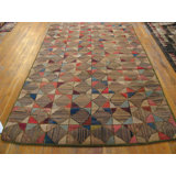 Antique American Hooked Rug American Multicolor 1900s