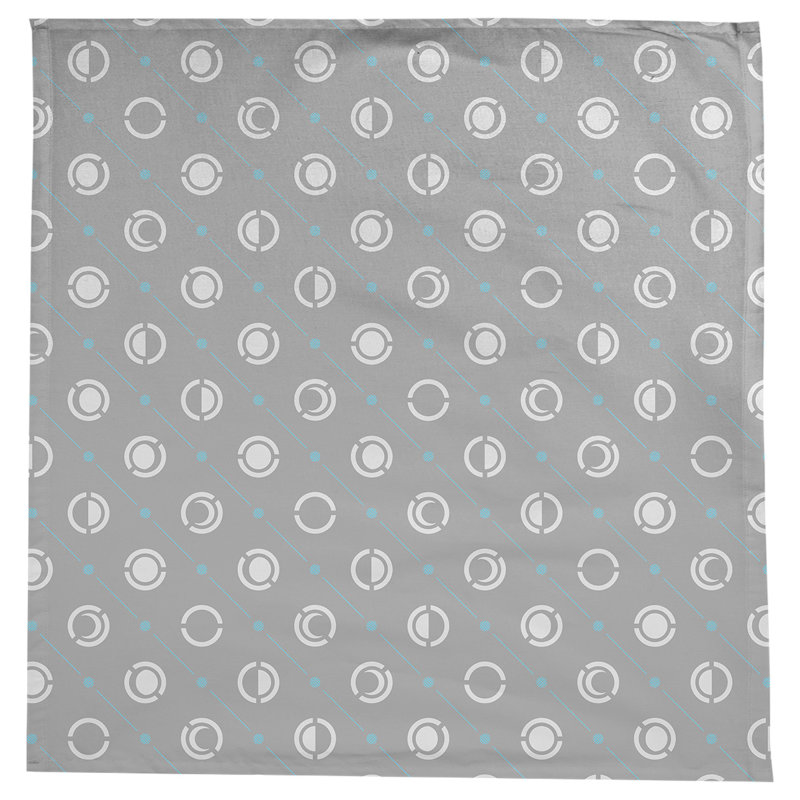 Nappe des phases de lune classiques, Gris / bleu sarcelle / blanc