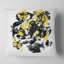Structure fractale noir doré - Coussin imprimé abstrait-30057398-30057394