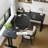 Black L-Shaped Solid Wood desks-108213430-108213429