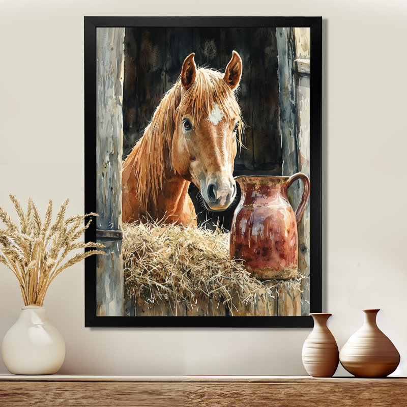 Dorinela - Animals Canvas Wall Art, Single Picture Framed Print without Mat, Black, 20" H x 12" W