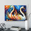 Swan Painting Vol.3 Abstract - Wrapped Canvas-1359448807