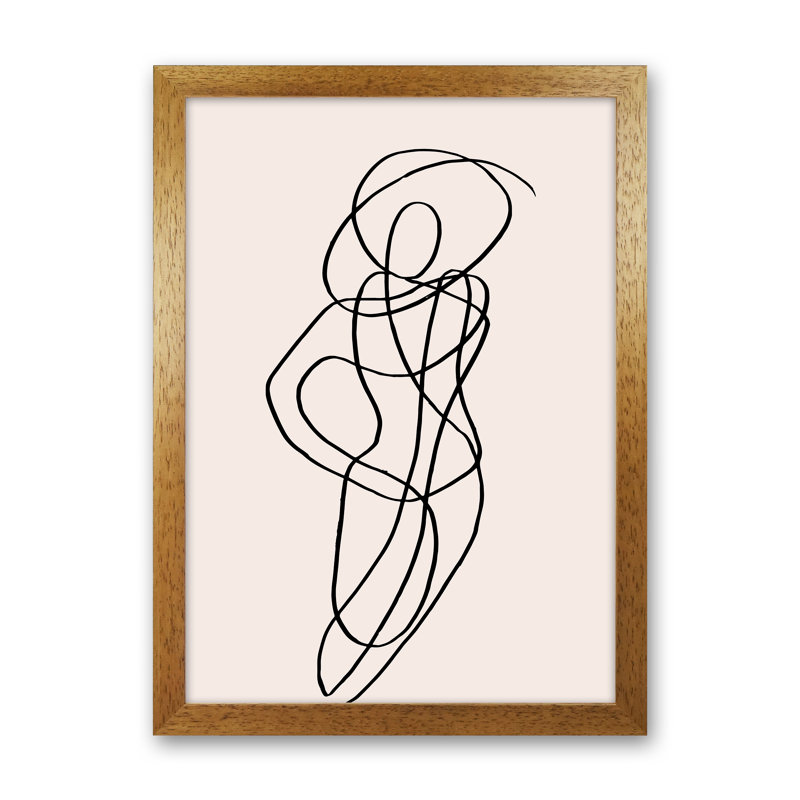 Tangled Lines Female 1 by Planeta444 - No Frame Print, Brown Framed, 63cm H x 46cm W x 3cm D