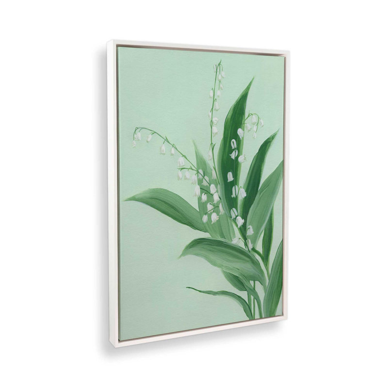 «Lily of the Valley II» par Grace Popp, reproduction d'art sur toile, H 36 po x l 24 po, Toile à cadre flottant, Blanc