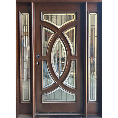 61.25'' x 81.5'' Glass Wood Front Entry Doors