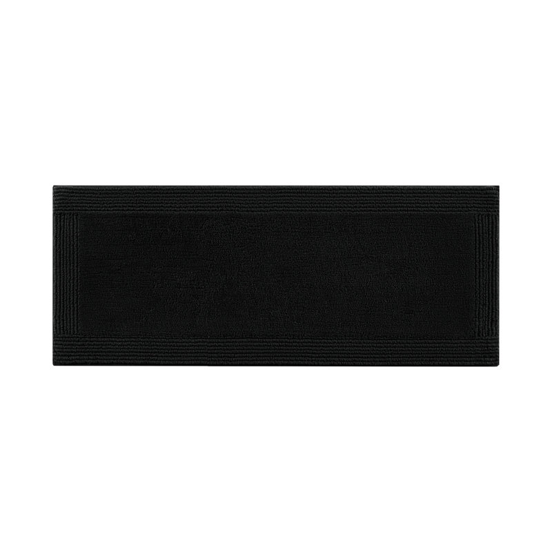 Tapis pour salle de bain réversible 100% coton 24 x 60 po 3000 g / m² - Lavable en machine et toucher dense, velours moyen 1 pièce supérieure, aspect,