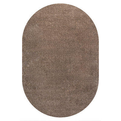 Antto Solid Low-Pile Brown Rug