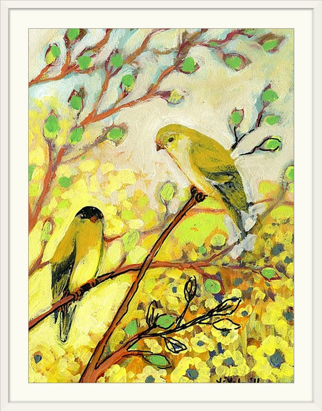 Nolani Whispered Secrets No 2 '- reproduction d'art, H 32 po x l 26 po x P 1 po, Cadre blanc