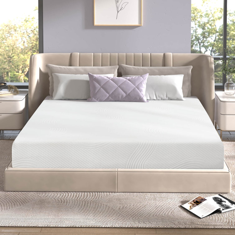 Lexicon Homelegance Bedding 10 Modern Fabric Queen Gel Memory Mattress in  White, 1 - Metro Market