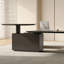 Bureau de direction simple noir à hauteur réglable-816934611
