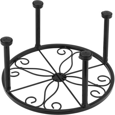 Paquet de 6 supports à plantes robustes en métal, support de pot de fleurs d'intérieur rond de 9 pouces avec base antidérapante pour balcon, patio et décoration intérieure