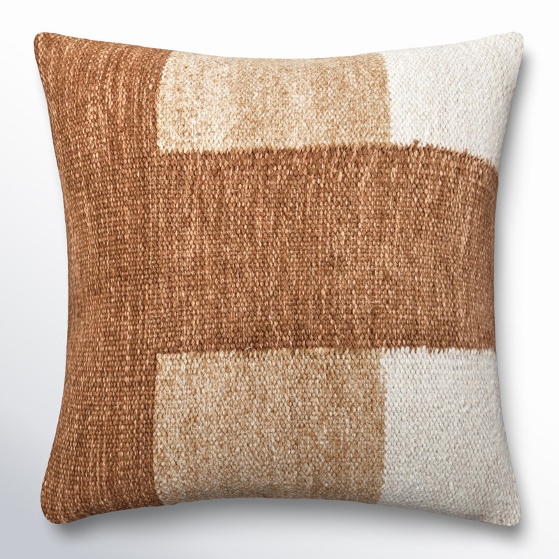 Geometric Throw Pillow Cover & Insert, Terracotta, 22"H x 22"W, Square